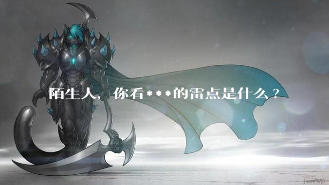陌生人，你看***的雷点是什么?